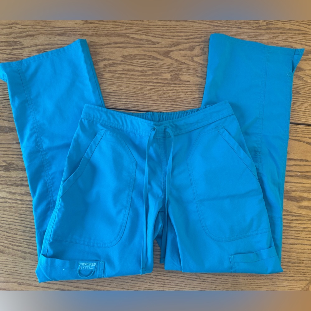 Cherokee Bright Blue Scrub Pants XXS Petite